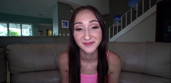  Petite teen Carmen Rae is ready to take on a huge cock for FilthyPOV